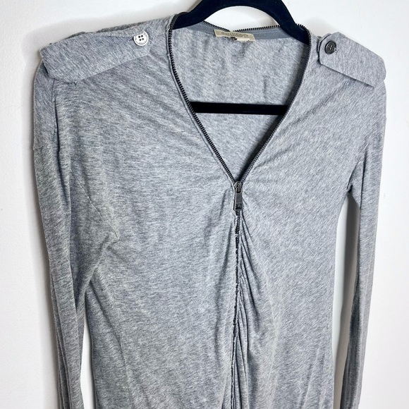 Burberry Ruched Cotton/Wool Jersey Zip Cardigan - Picture 6 of 13